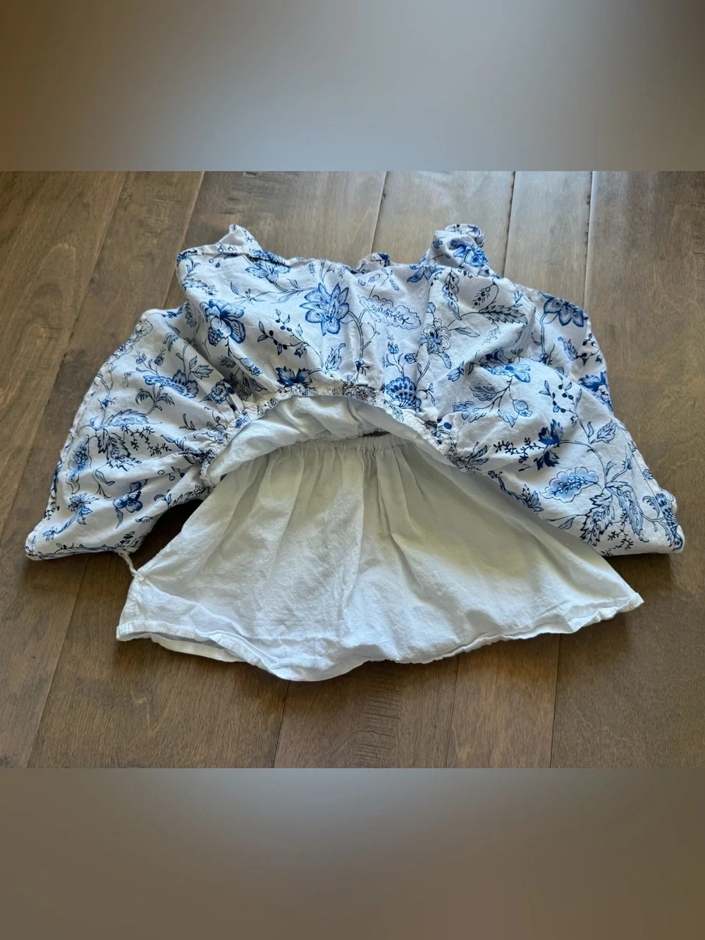 Janie and Jack Floral Tiered Bubble Sleeve Dress